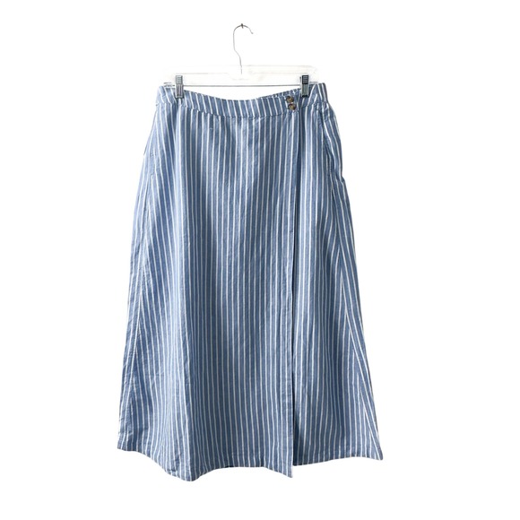 Pact Dresses & Skirts - PACT Canopy Linen Wrap Skirt - Bondi Stripe- L